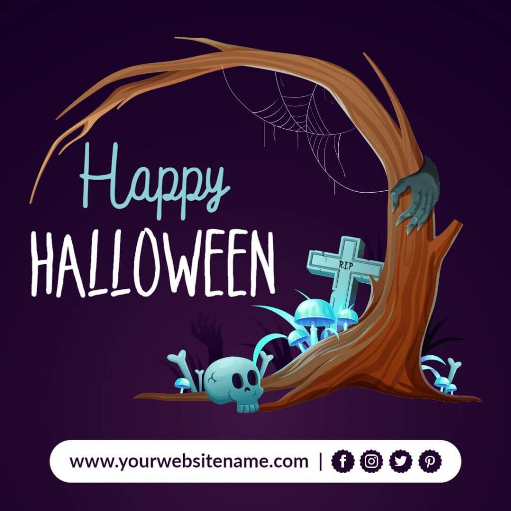 Skeleton Shuffle Halloween Greeting Card
