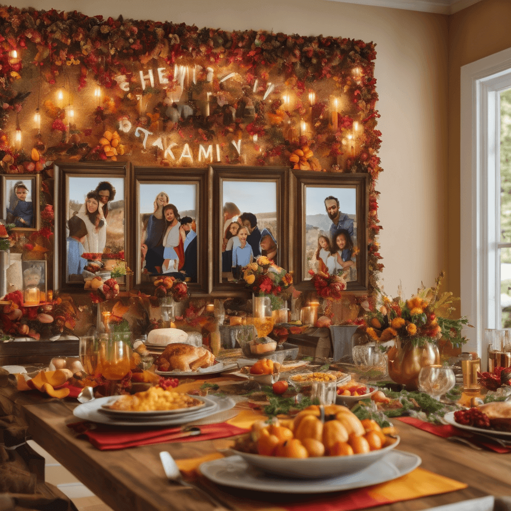 Thanksgiving Family Photo Wall Design