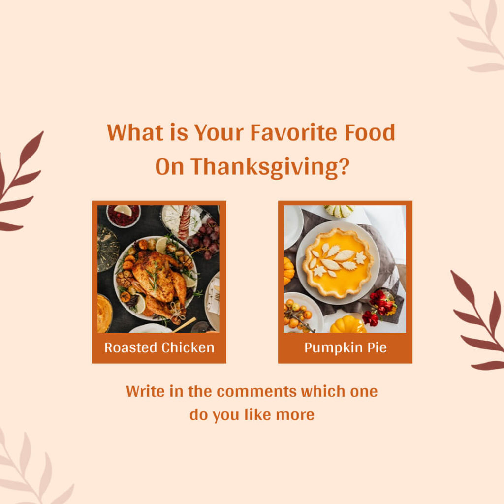 Thanksgiving Food Voting post