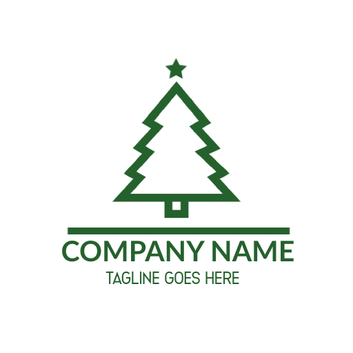 christmas tree logo design idea