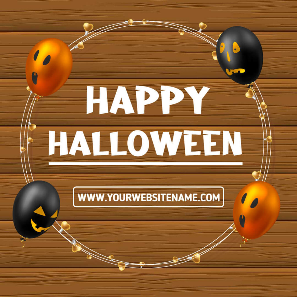 Wooden Halloween Card Background