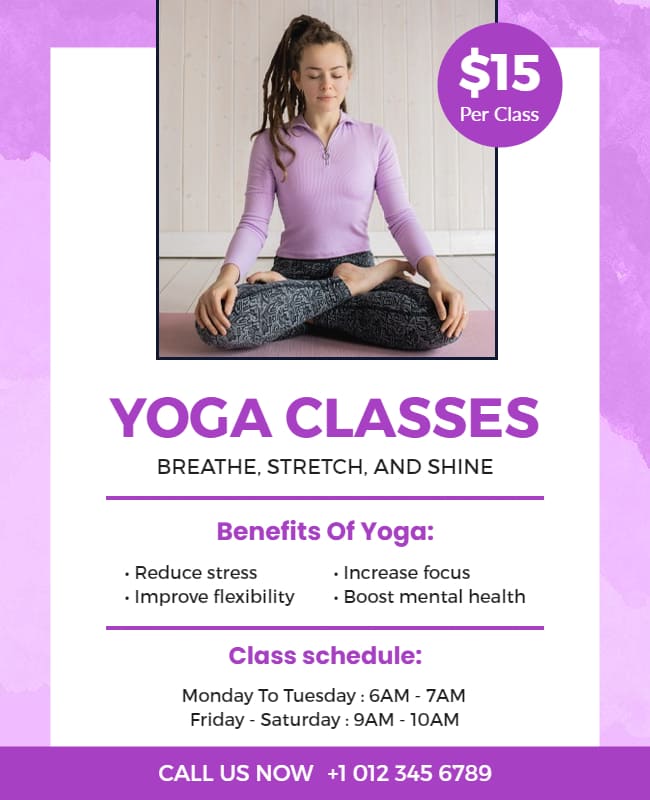 Yoga Class Flyer