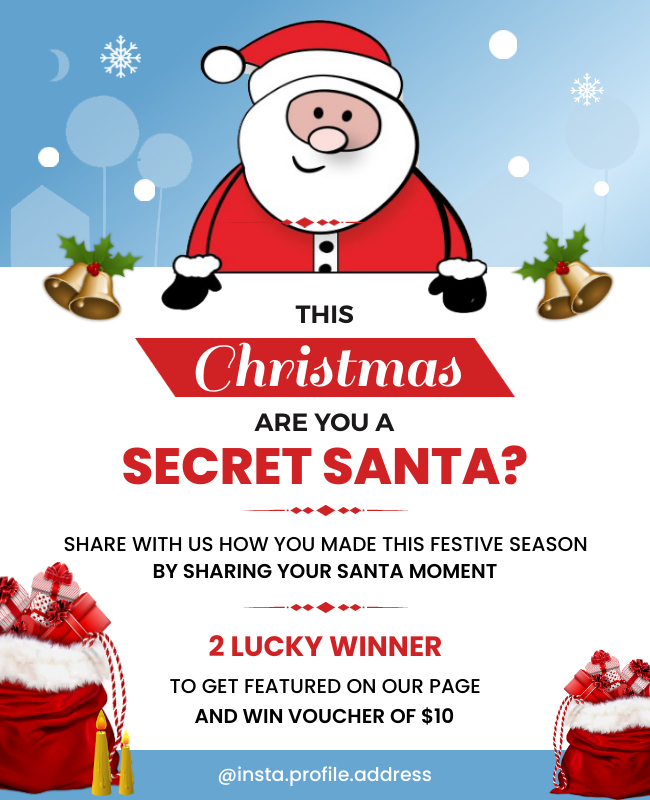 Secret Santa Email Flyer Idea