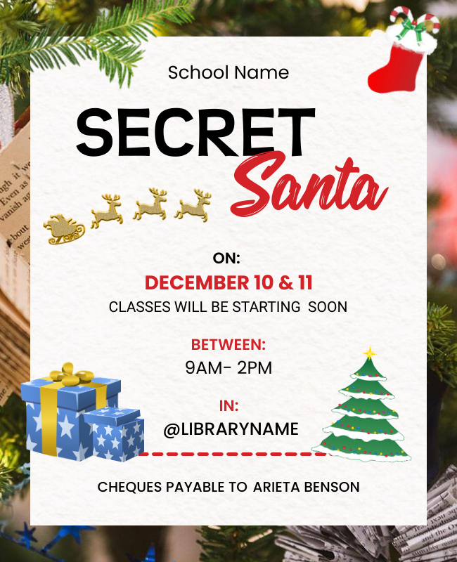 School Secret Santa Flyer