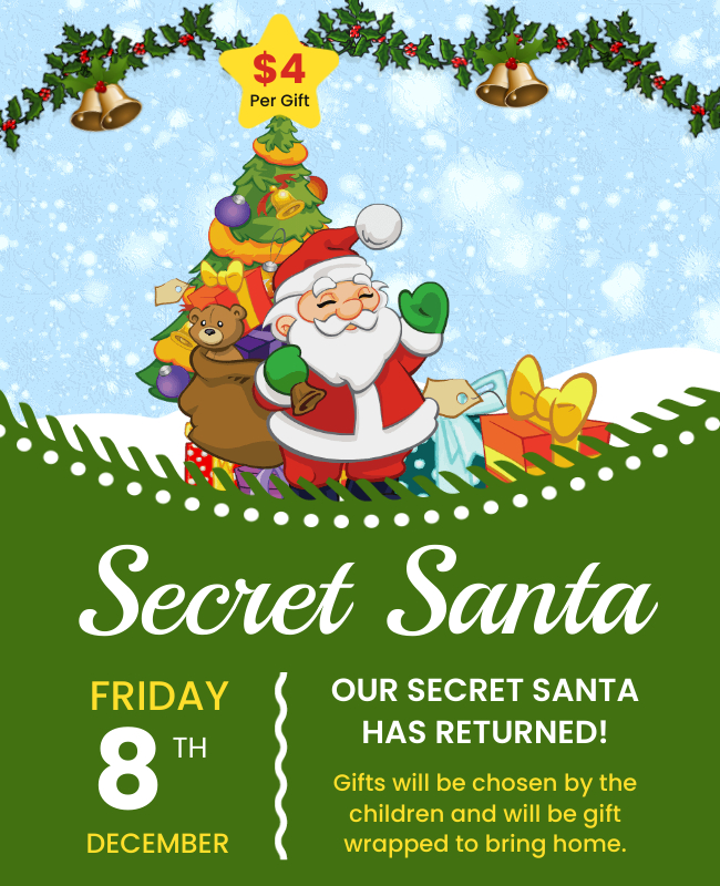 35+ Editable Secret Santa Flyer Ideas and Examples