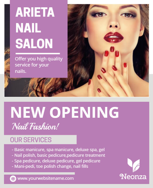 Nail Salon Opening flyer