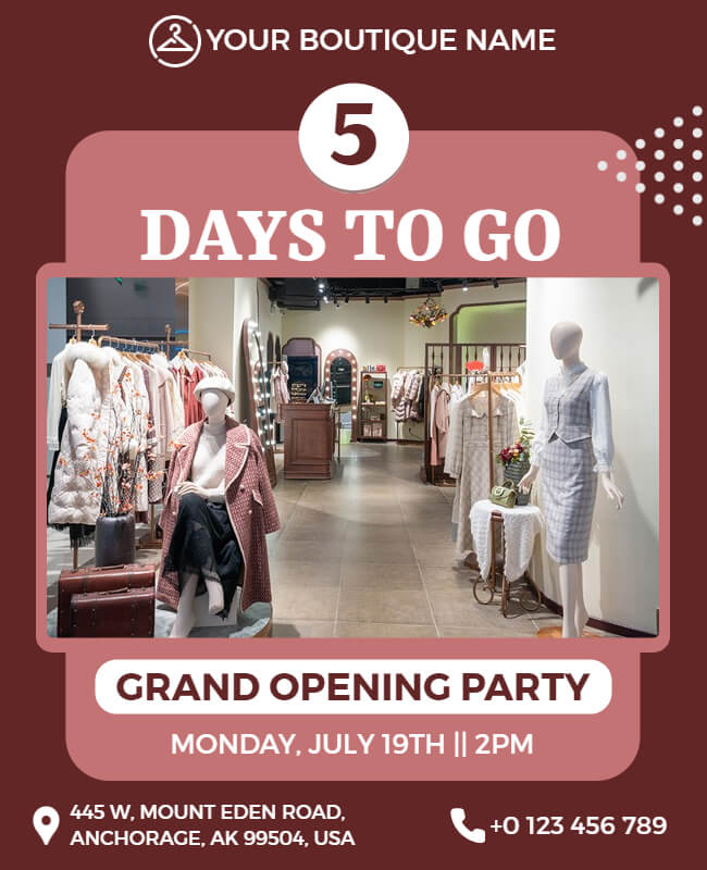 Boutique Grand Opening Countdown
