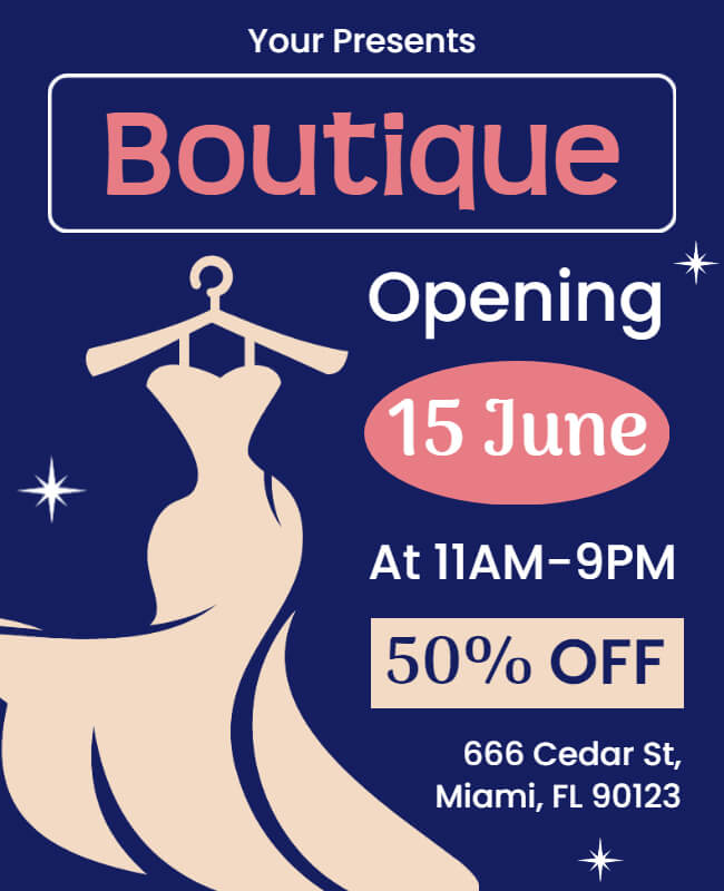 Special Offer on Boutique Opening