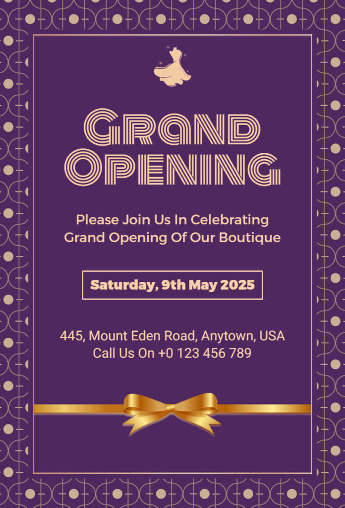 Minimalistic Boutique Grand Opening Flyer