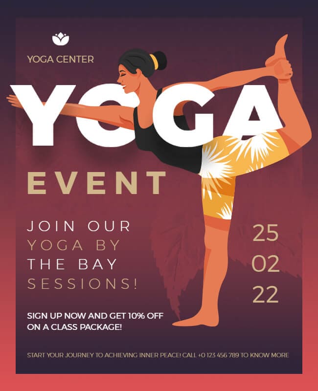event yoga flyer