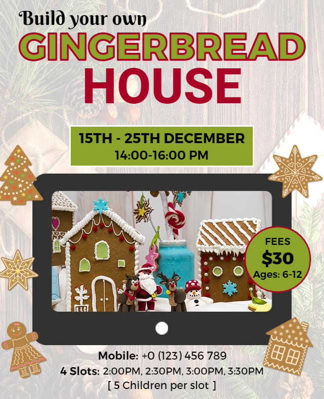 gingerbread contest flyers