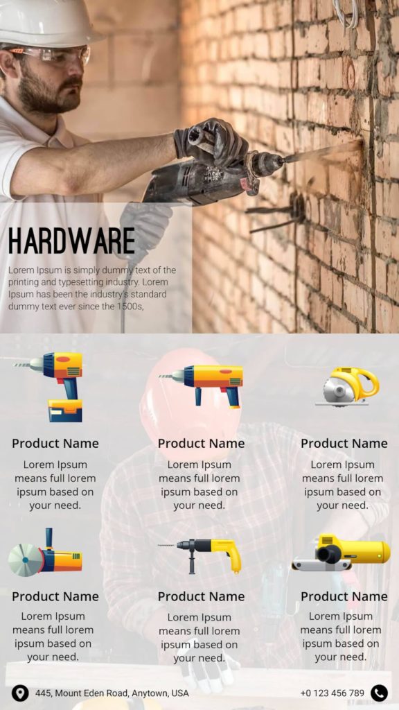 Hardware Product Brochure Sample