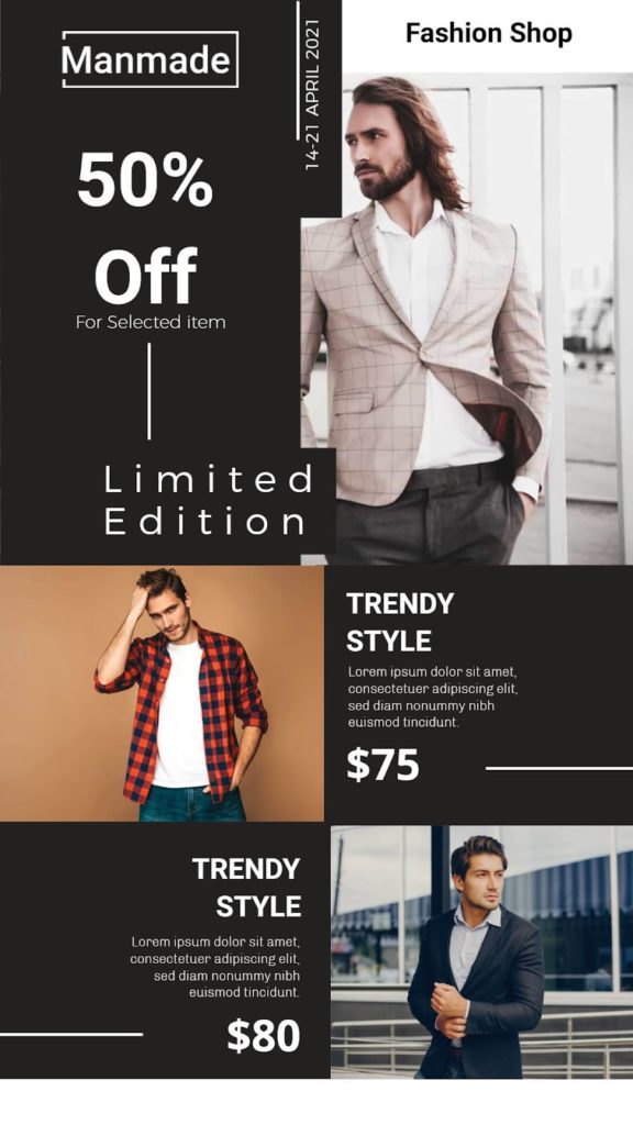 Men's Clothing Product Brochure Sample