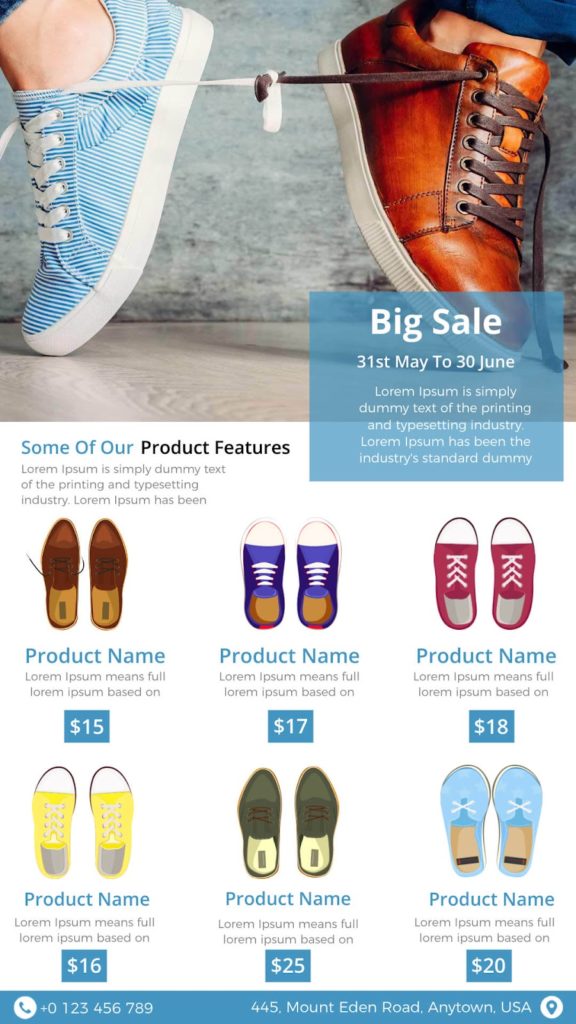 Shoe Product Brochure Sample