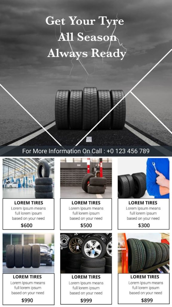 Tyre Product Brochure Sample
