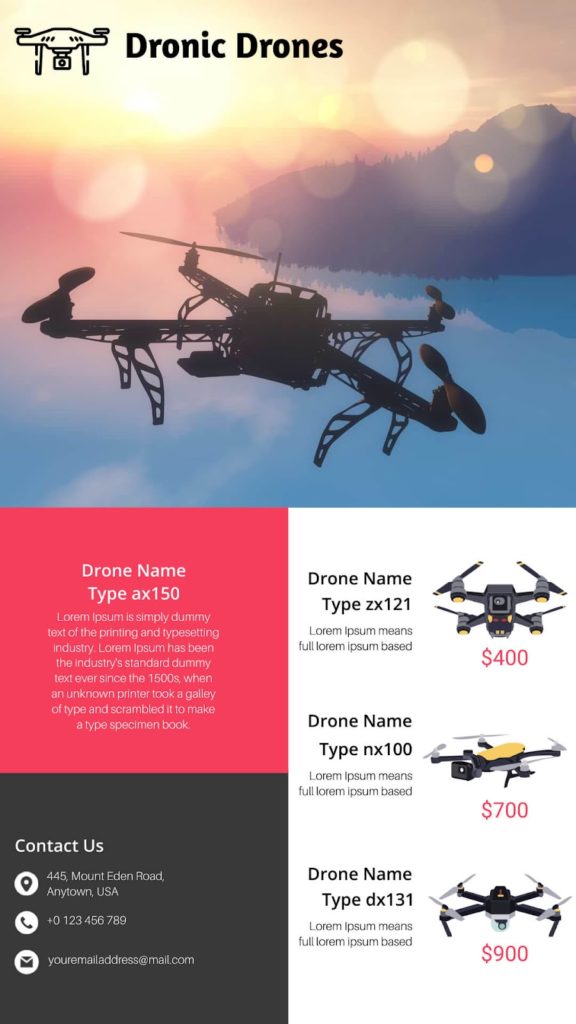 Drone Product Brochure Sample