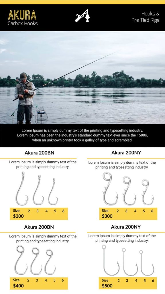 Fishing Hook Product Brochure Sample