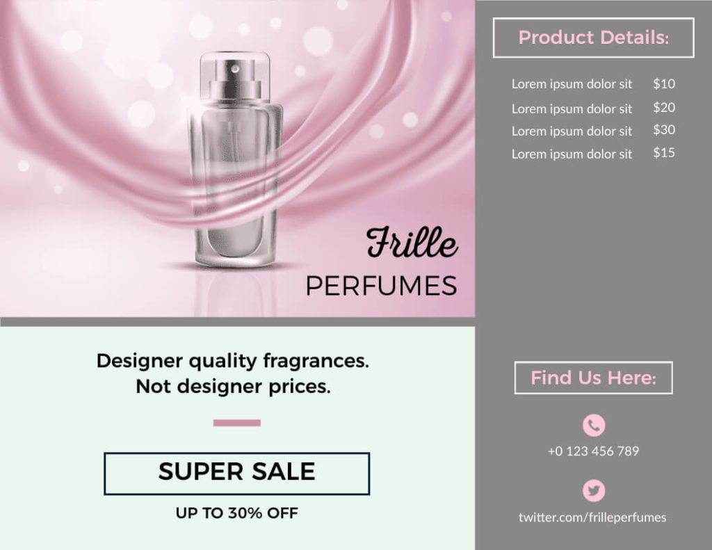 Perfumes Product Brochure Sample