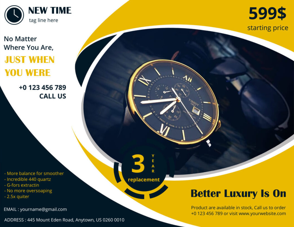Luxury Watch Product Brochure Sample