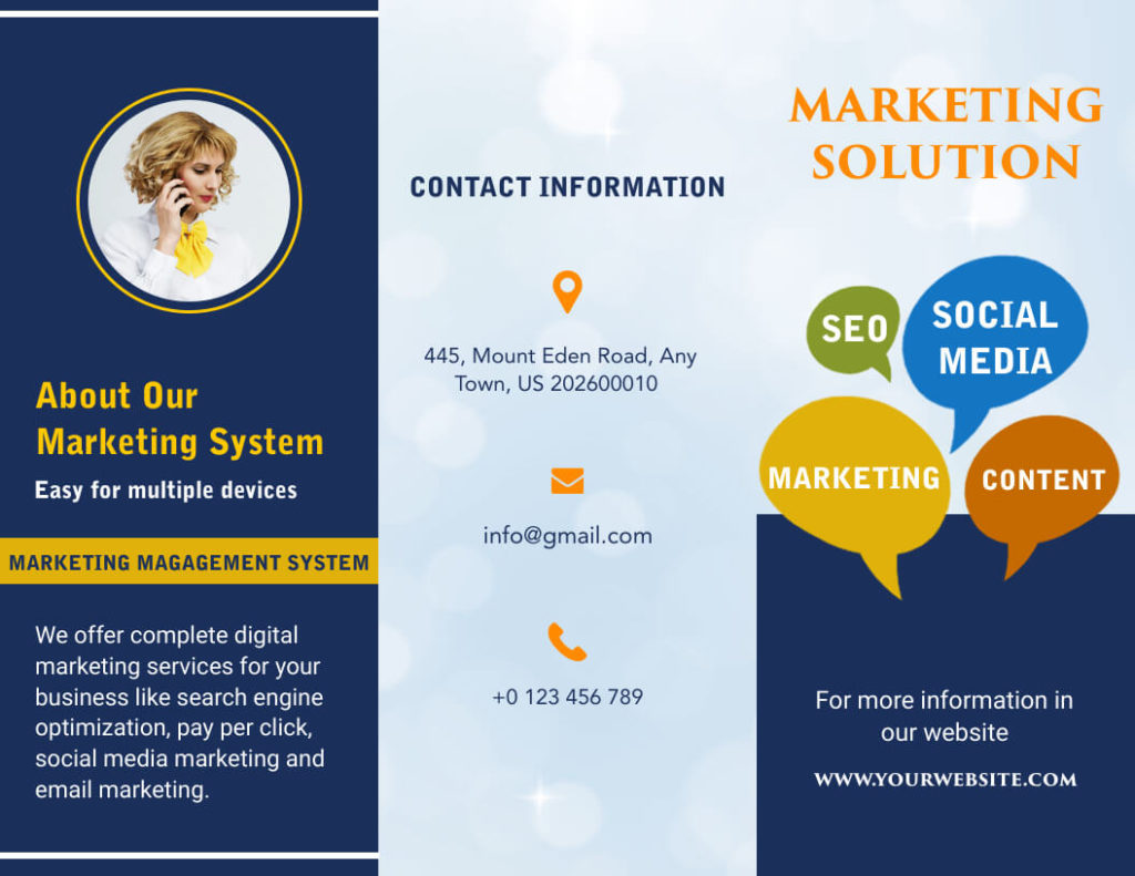 Leaflet Brochure for Various Digital Marketing Solutions