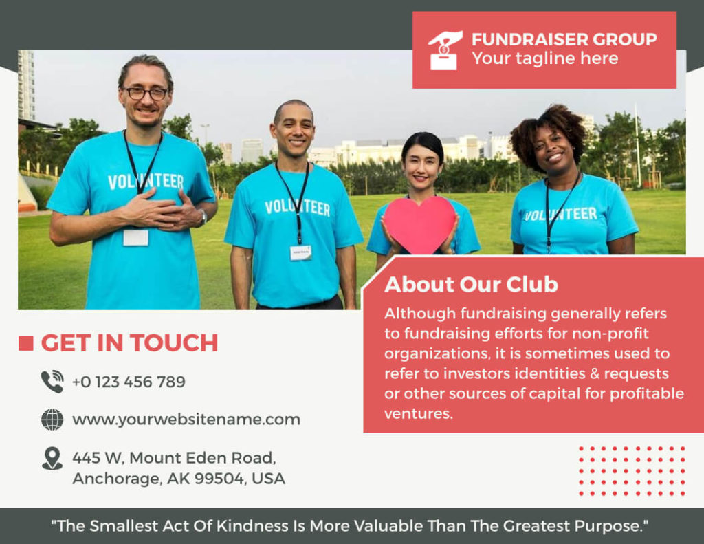 Leaflet for Fundraiser Group