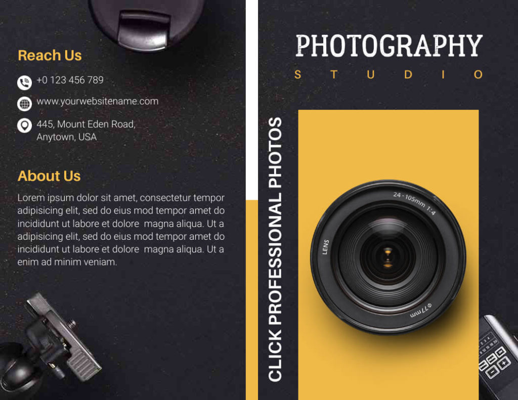 Photography Studio Brochure Cover Template
