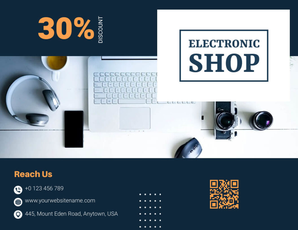 Brochure Cover Template for Electronic Shop