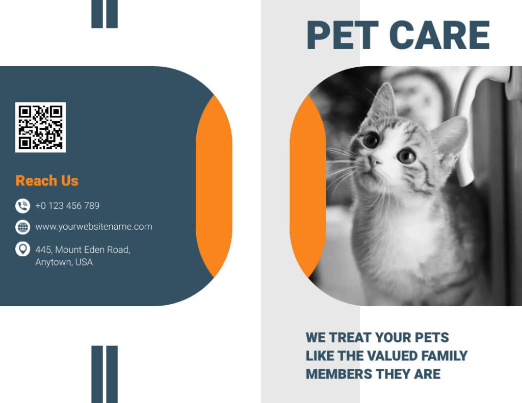 Pet Care Brochure Cover Template
