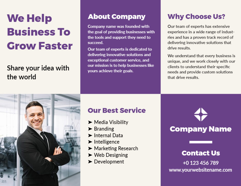Professional Purple Corporate Leaflet