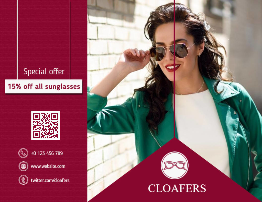 Special Offer Sunglasses Fashion Leaflet