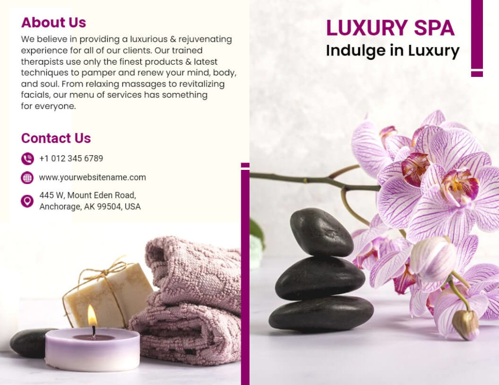 Luxury Spa Leaflet