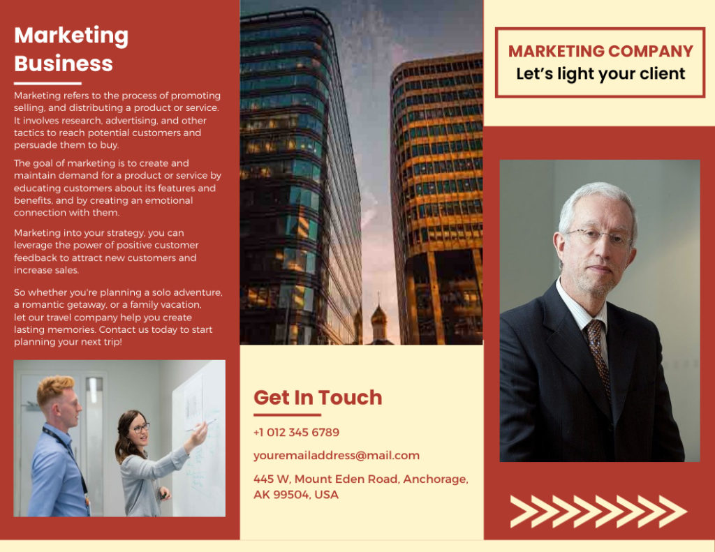 Marketing Business Trifold Brochure Template