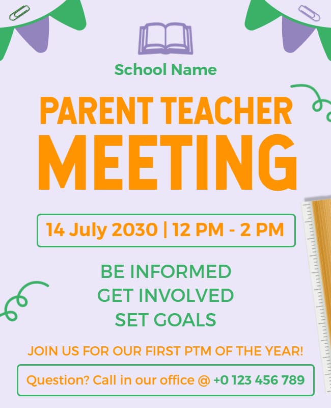 parent teacher meeting flyer