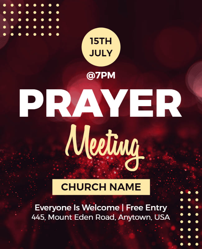 prayer meeting flyer
