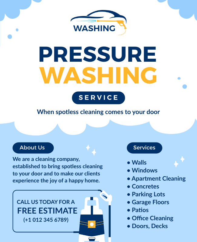 Pressure Washing Business Flyer