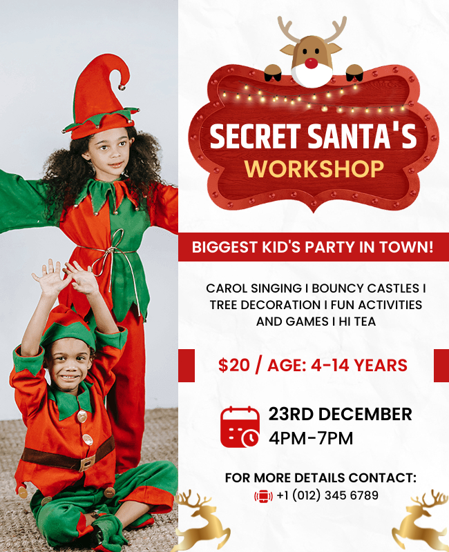 Secret Santa's Workshop Flyer