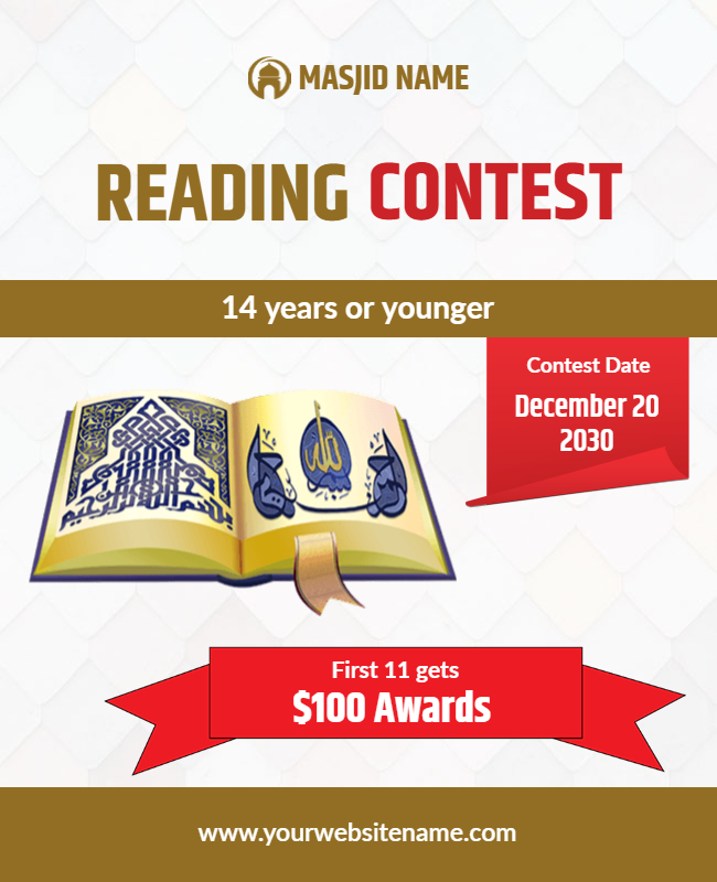 reading contest flyer examples