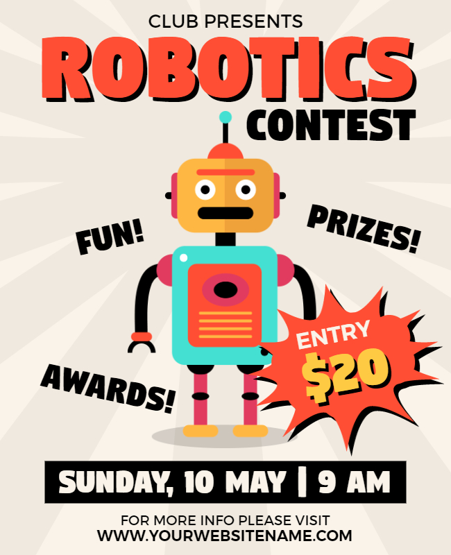 robot contest flyer examples
