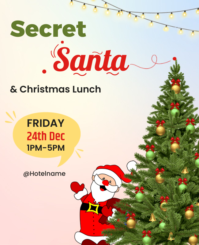 Secret Santa Lunch Flyer