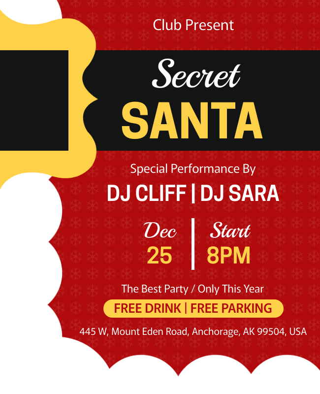 Secret Santa Event Flyer