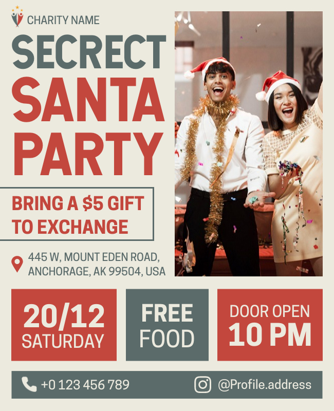 secret santa flyer template
