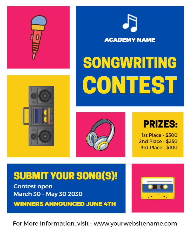 songwriting contest flyers