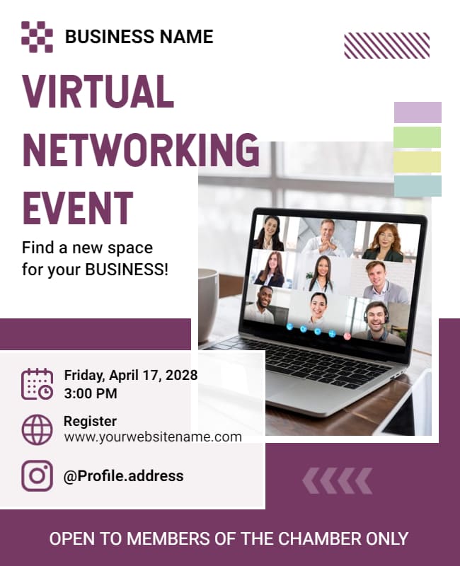 virtual meeting flyer
