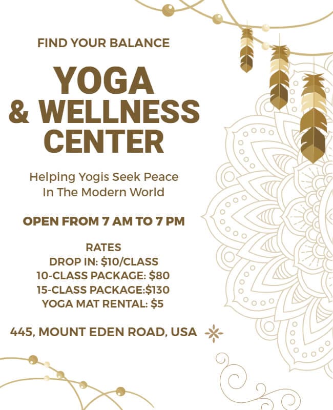 wellness center flyer