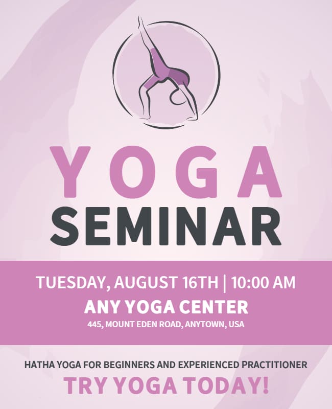 yoga seminar flyer
