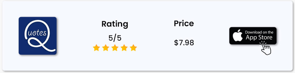Quote Maker App Pricing and Ratings