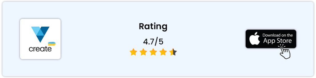 Vistacreate App rating and download