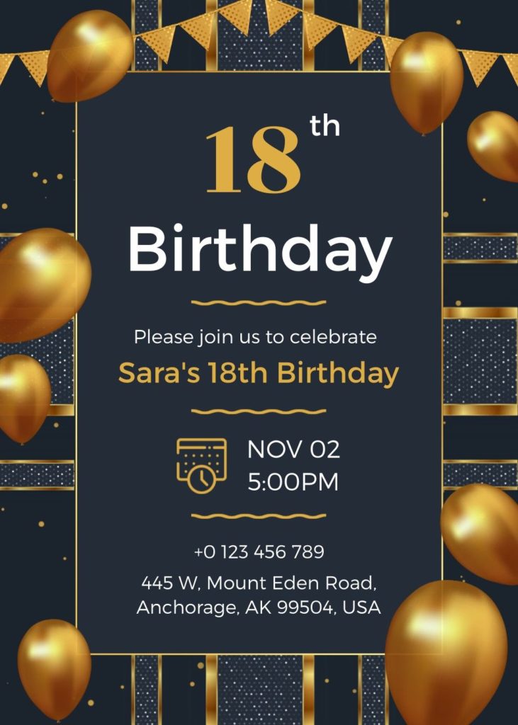 18th Birthday Invitations