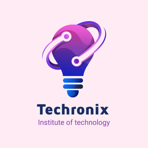 Lavender blush Science & Technology Logo,  Technology Logo Examples