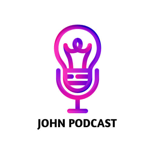 White Podcasts Logo Design, Podcast Logo Examples